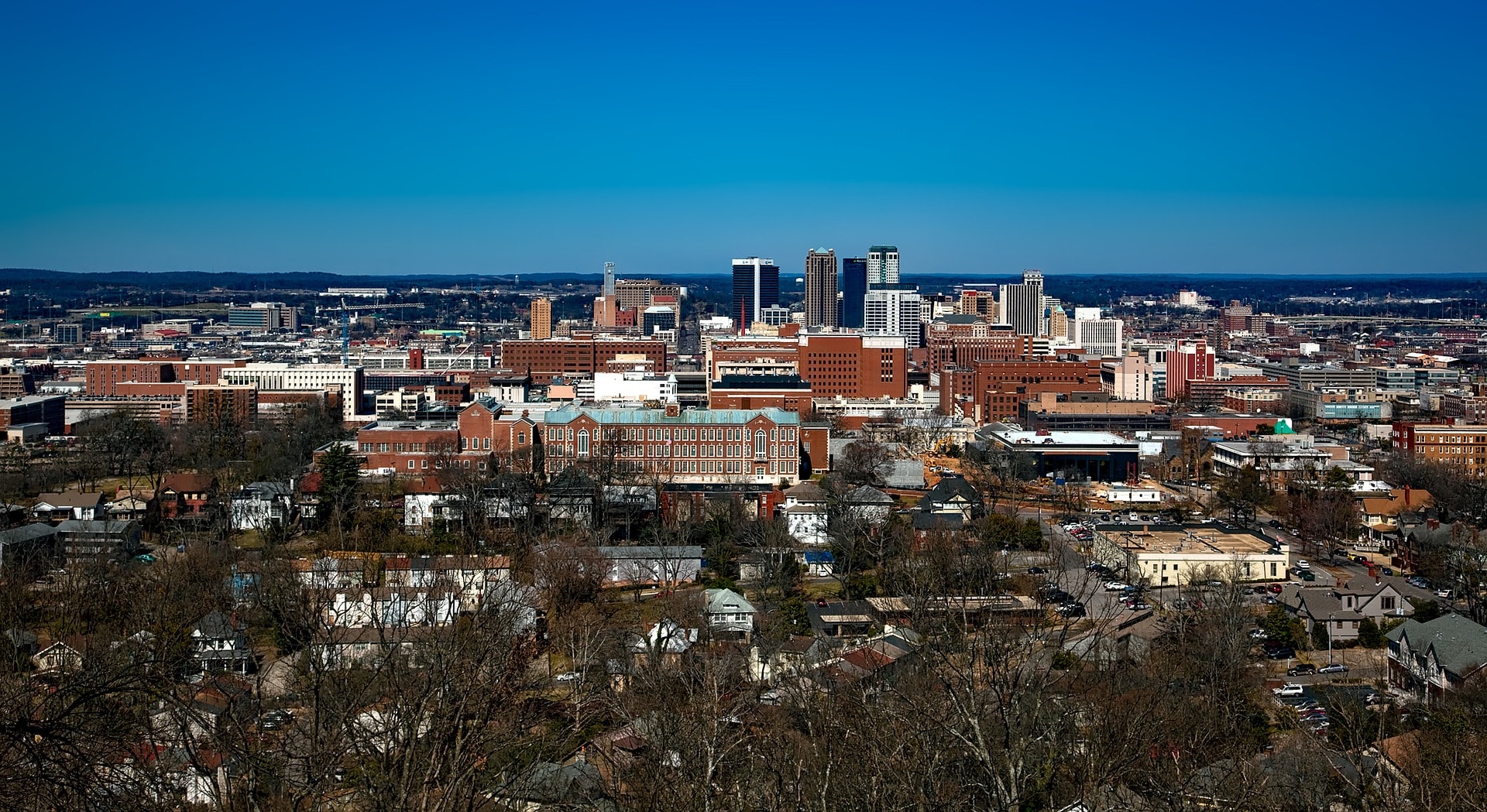 An aerial image of the city of Birmingham